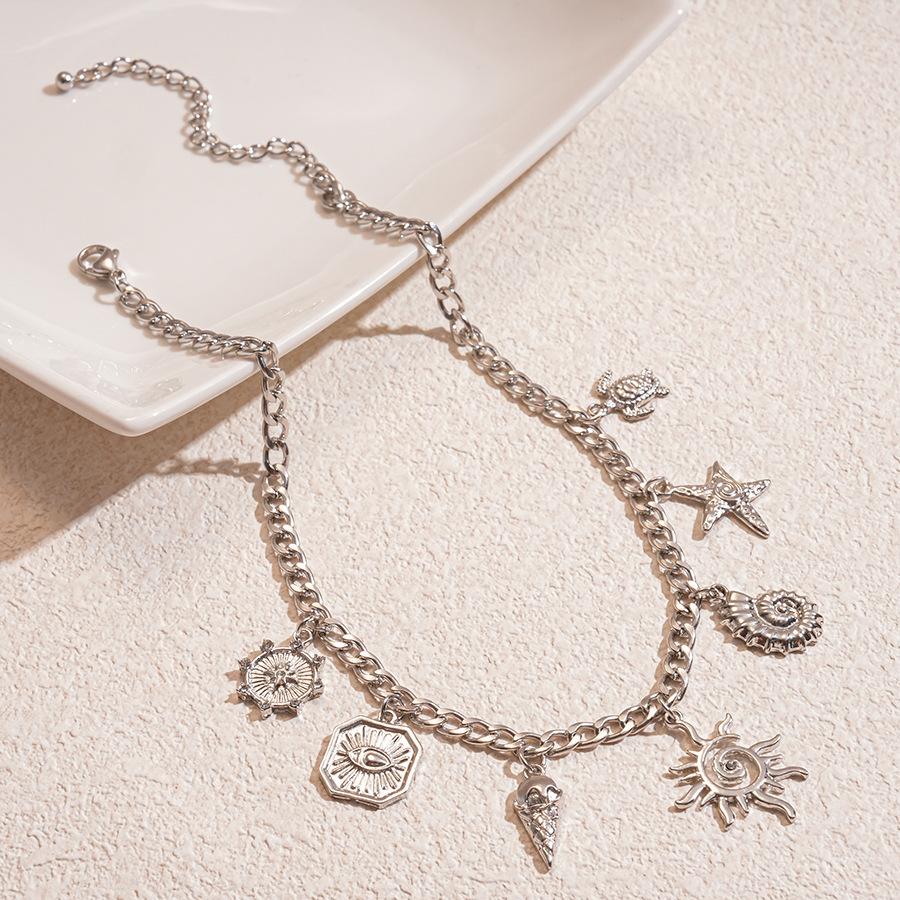 European and American Round Conch Starfish Unique Temperament Fashion High-end Necklace 2025 Beach Vacation Girl Zircon Gifts