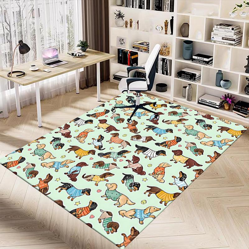 1PC Dogs Pattern Extra Large Non Slip Floor carpet, Office, family, bedroom Large Area Rug Indoor Rugs, Vibrant Colors