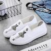 Summer New Canvas Student Flat Comfortable White Shoes Women Basic Casual Shoes Slip-on Canvas Walking Shoes Female 789