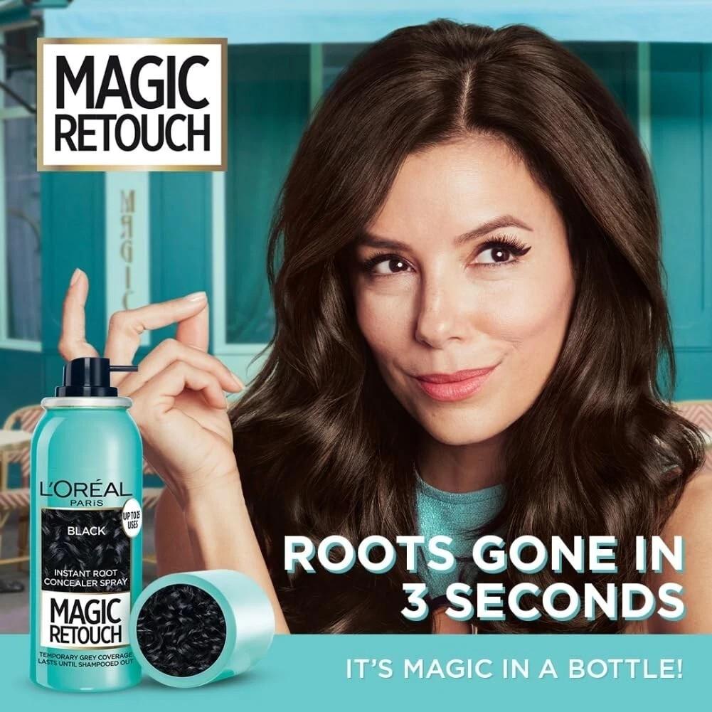 Instant Hair Root Concealer Spray Ideal for Touching Up Grey Hair Regrowth 75ml
