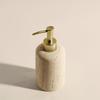 Refillable Stone Soap Dispenser Beige Dongshi Shampoo Bottle Marble Hand Sanitizer Bottle for Kitchen and Sanitary Decoration