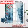 2pcs   2D FLAT PRINTING Curtains (Without Rod) Winter Serenity(4) Modern Fashionable Curtainments during the Christmas holiday