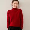 Women's Double-Ply Wool Knitwear – Thick, Soft Cashmere Half-High Collar Sweater for Autumn & Winter.