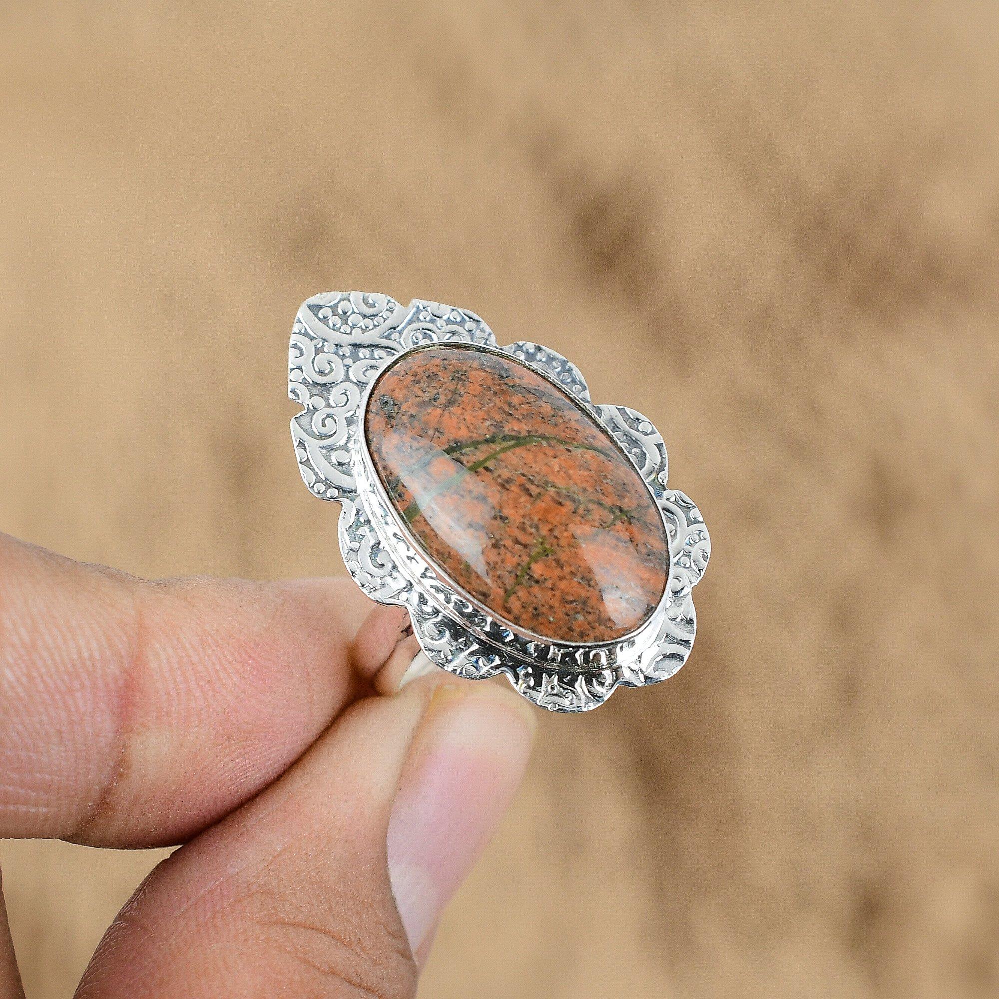

Memorial Day Sale Oval Grass Garnet Gemstone Sterling Silver Handmade Wife Ring Yes