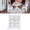 1:12 Scale   Night Stand Birch Wood 3 Drawers    Ature   Bedside Table for Home Decor