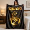 Scorpions Print Flannel Blanket Cozy Lightweight Plush Throw Blanket For Bed Sofa Household Use