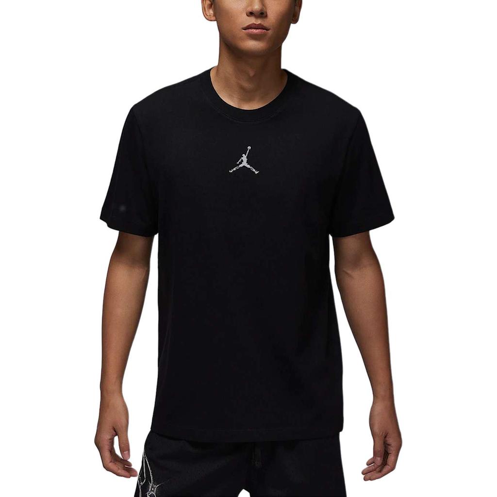 Jordan Sport Dri-FIT Logo Quick-Dry Crew Neck T-Shirt Men Tops Black White HJ2398010
