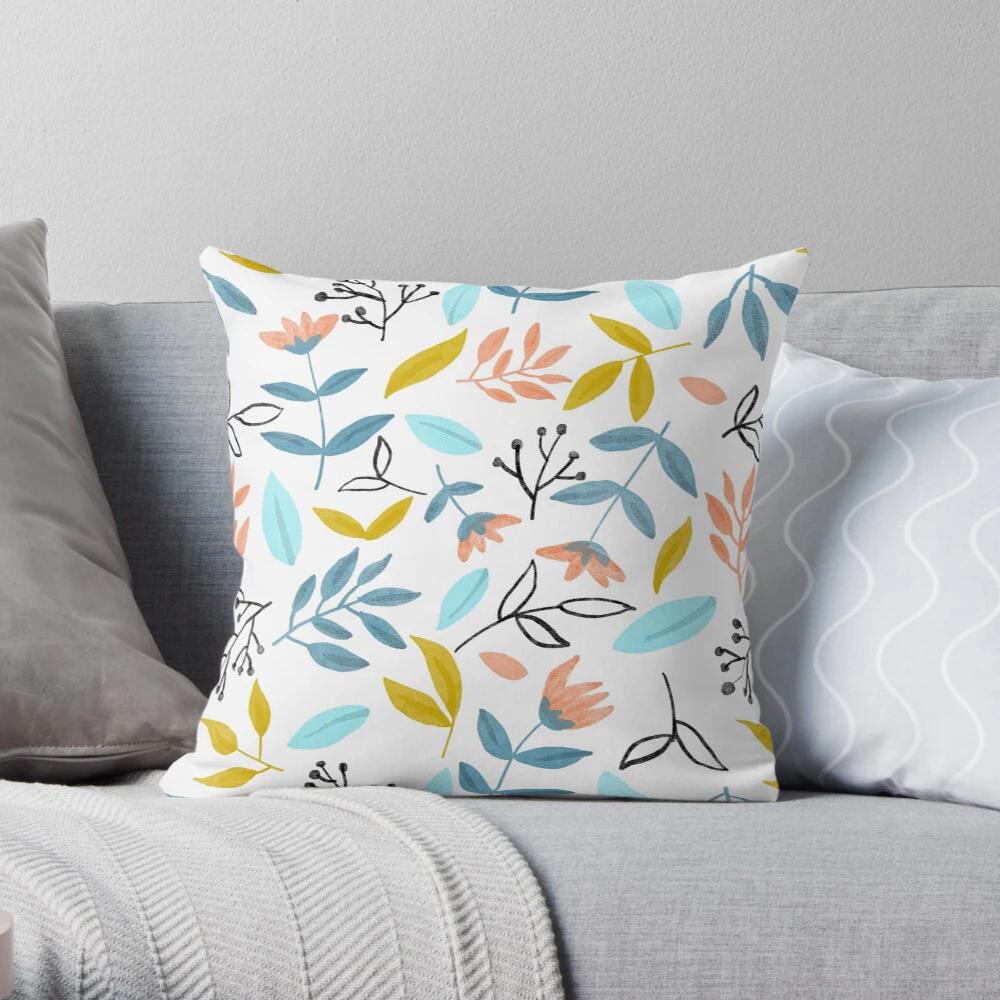 Simple Bedroom Living Room Decoration Sofa Bed Pillowcase Abstract Human Animal Flower Pattern Home  Cushion Cover