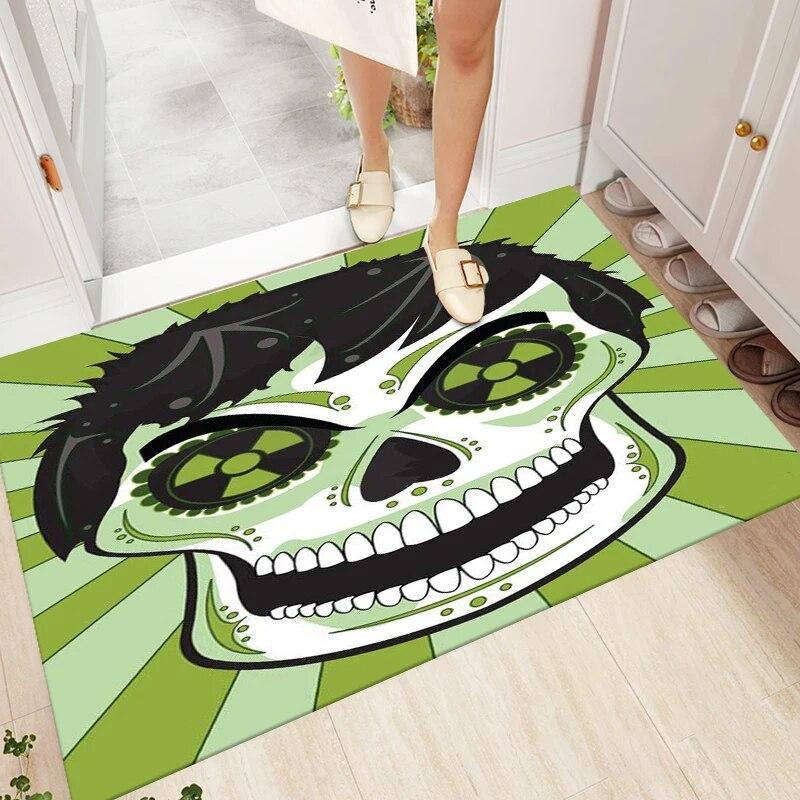 Skull Art Rugs and Carpets for Home Living Room BedRoom Decoration Area Rug Doormat Kitchen Bathroom Non-slip Mat Cartoon Rugs