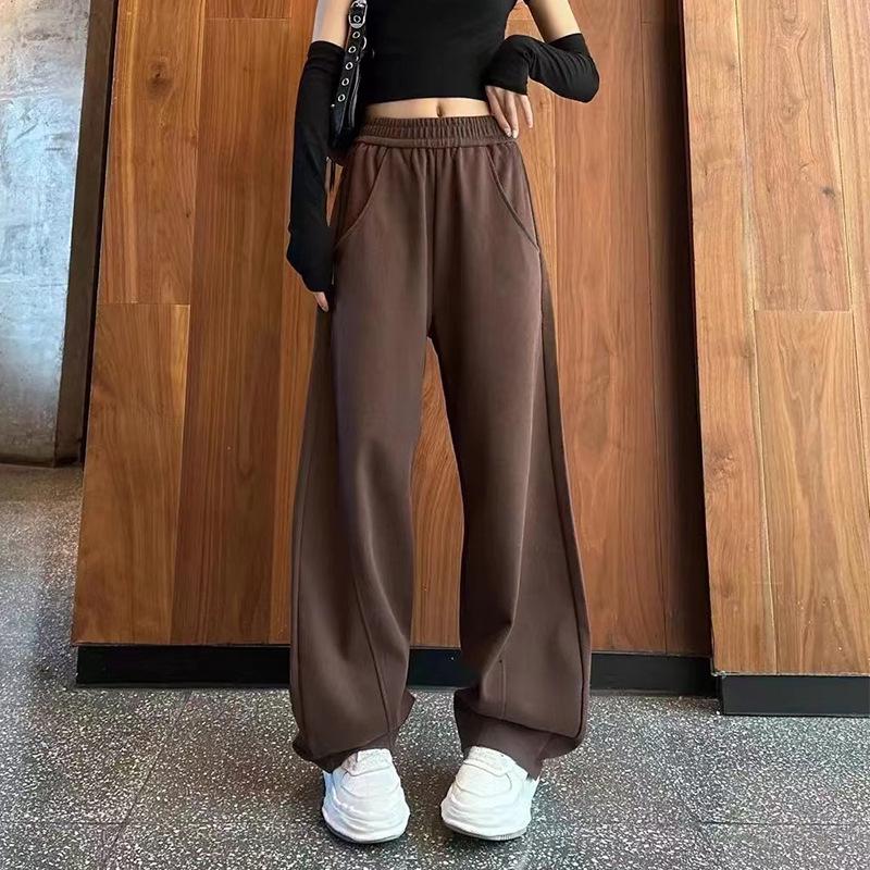 2025 Frühling Damen High Waist Schlankmachende Weitbein Shuffle Dance Hose