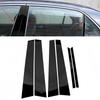 6pcs/set Glossy Black Carbon Fiber Window Door Deal B C Pillar Post Cover Sticker For Honda Accord CM4/5/6/7/8 2003-2007