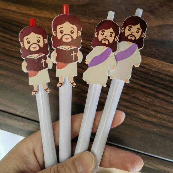 5/10Pcs Easter-themed Ballpoint Pens Bible Verse Jesus Ball Pen with Inspiring Quotes Easter Egg Basket Christian Faith Party Favors