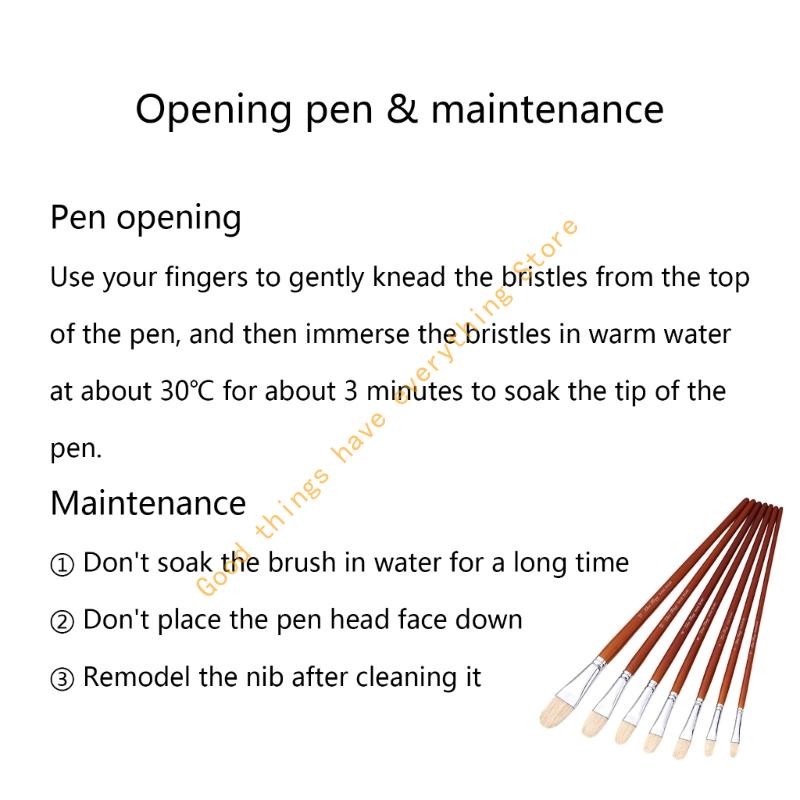7Pcs Artist Paint Brush Bristle Paintbrush Handle Paint Brush for Oil Acrylic Watercolor Gouache Painting 55KF China Mainland