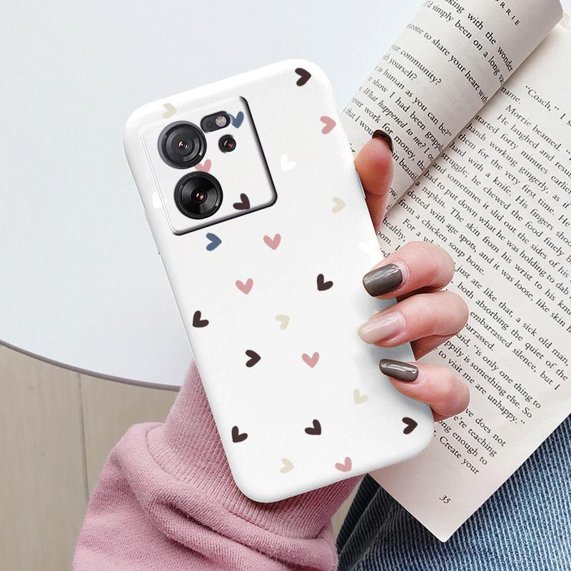 For Xiaomi 13T Pro Case TPU Soft Silicone Coque Flower Pattern Cartoon Painted Phone Cover For Xiaomi 13T Back Protection Capa