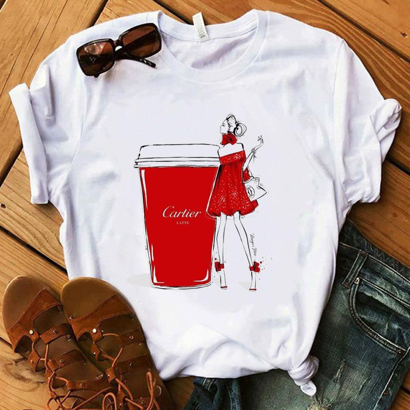 Cartoon Printed T-Shirt Women'S Short Sleeve Women'S Clothing