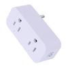 Smart WiFi Plug Dual Outlets 10A Voice Remote Control Socket Timer 2.4GHz Wireless Connection