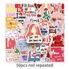 50 Love Yourself Doodle Cartoon Stickers: Waterproof Phone Case & Suitcase Decorations