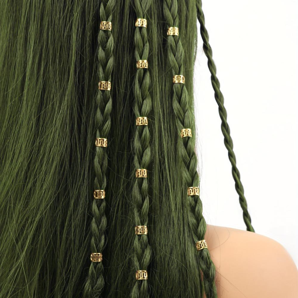 40 Stück Dread Locks Dreadlocks Perlen Haarflechten Haar Zopf Röhren Hohl Haarkranz Dekor