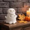 Small Halloween Collectibles 3D Printed Cute Ghost Skull Figurine, Stacked on Figurine Statue, Spooky Desktop Ornament, Fun Holiday Party Favors Funky