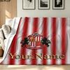 1PC Sunderland A.F Custom Name Patterned Flannel Blanket Suitable For All Seasons for Home Decor Warmth and Comfort Gifts Holiday Present