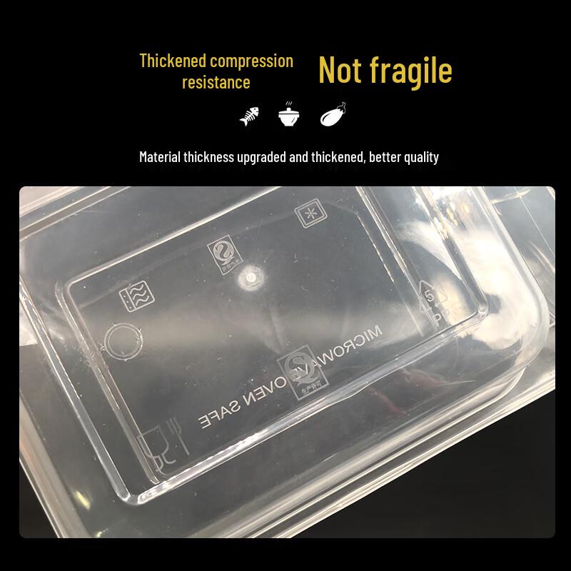 Wanbao 850ml 4-Compartment Disposable Food Containers, 150 Sets