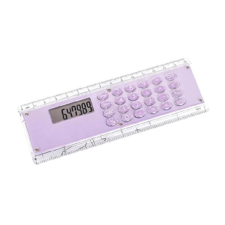 8-siffrig elektronisk kalkylator i 15 cm linjal Bärbart verktyg för klassrumskontorsbruk Mätskala Gåva