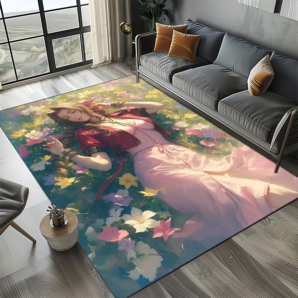 27 Style New Sephiroth Final Fantasy Games Cloud Tifa Aerith Carpet Rug for Living Room Bedroom Home Sofa,Kid Non-slip Floor Mat