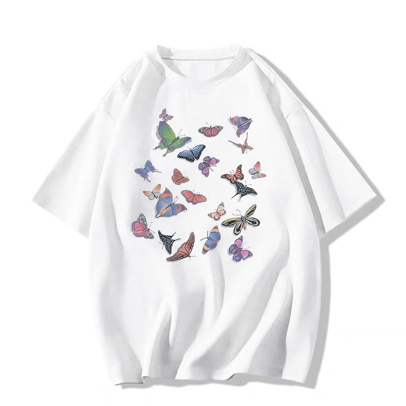 

Летняя женская американская ретро-топ с коротким рукавом свободного кроя в стиле хай-стрит 2025 L