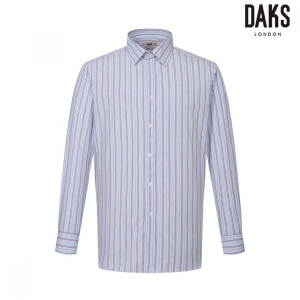 

DakS Men S polyeSter Blend Stripe Comfort Slim Fit dreSS Shirt dmp1Shdl280b1 Blue/95
