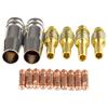 MIG Welding Contact Tip Consumables 16PC MIG Welding MB15 15AK Contact Tip 0.8/1.0/1.2mm For Rilon Riland Jasic Mitech Chiry