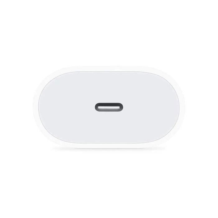 Chargeur Rapide USB-C 25W Blanc pour iPhone 17 Pro Max, iPhone 17 Air, iPhone 16, iPhone 16 Plus