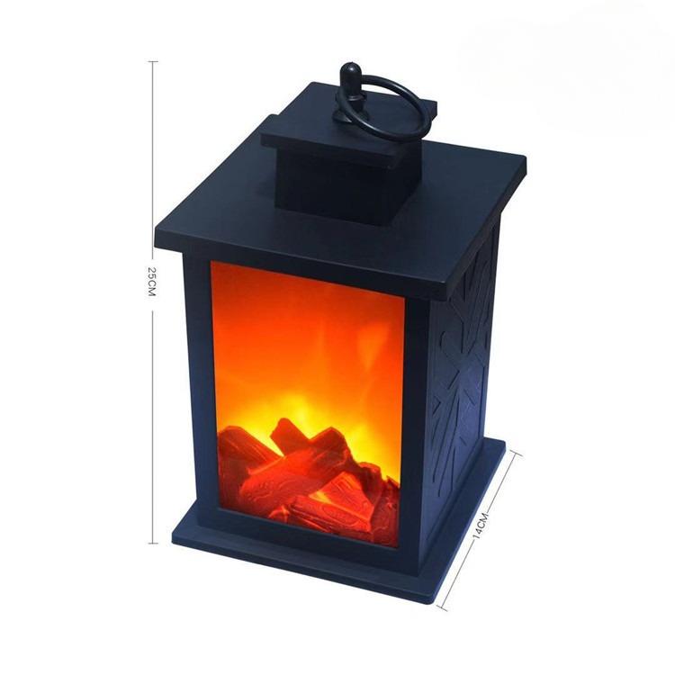 Fireplace Lamp Simulation, Decorative Night Light, LED Home Ornaments for Retro Atmosphere and Cozy Lighting