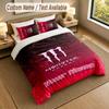 Set Biancheria da Letto 1 Copripiumino 2 Federe Stampa Monster Energy Morbido Tessuto per Letto Decorazione Camera da Letto