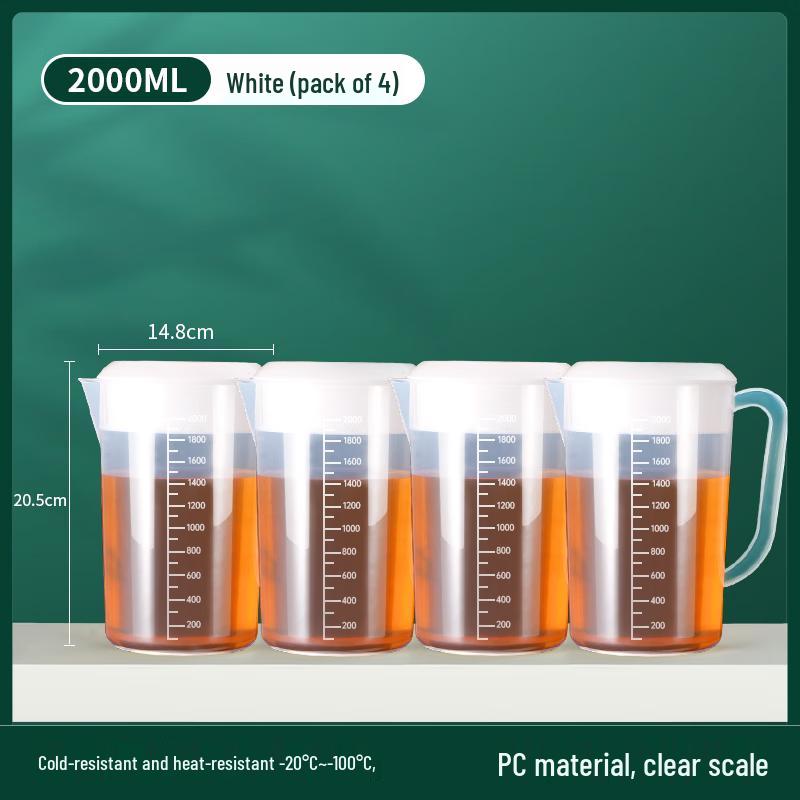 

Chaxun 2000ml Plastic Cold Water Pitcher with Scale (4-Pack)