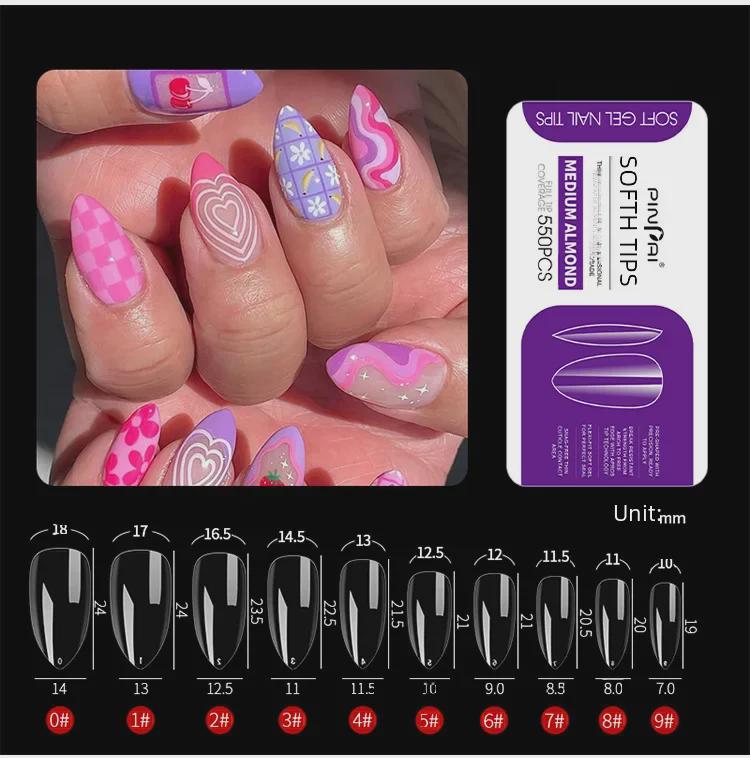 Frosted Fine Dog White Nail Art Tips - Ultra-thin Seamless False Nail Stickers