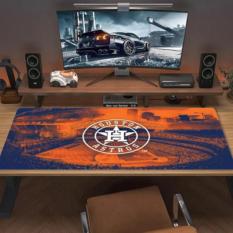 Houston Astros Color Mouse Pad Large Gaming Table Cushion Non-slip Laptop Tablet Big Mousepad XXL Mat Mini PC Playmat With Lock edge