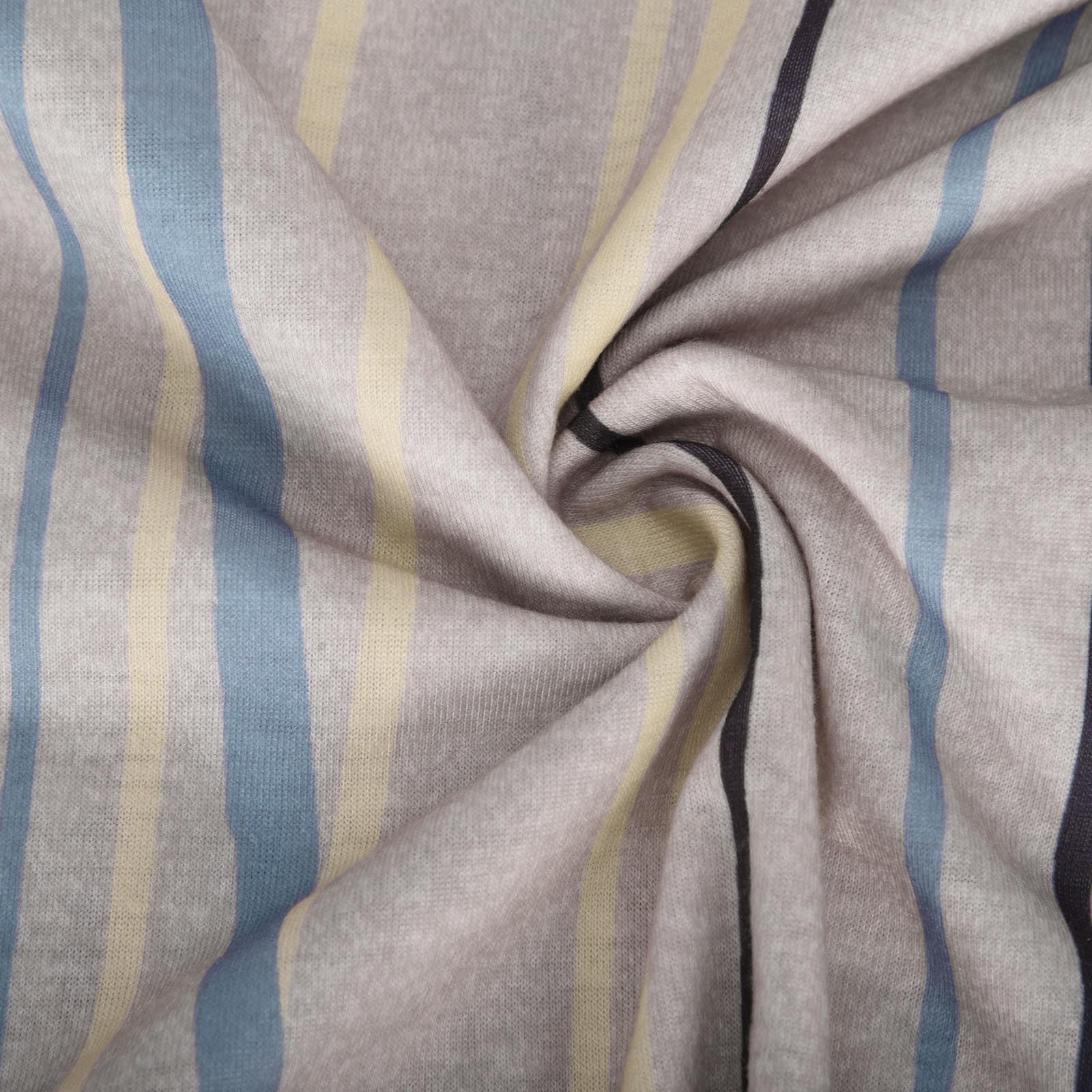 Женское повседневное длинное платье в полоску с круглым вырезом и пуговицами с карманами — фото 5