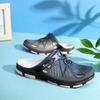 Men's Large Size Closed-Toe Breathable Beach Sandals: Non-Slip, Thick Sole, Casual Summer Half-Slippers