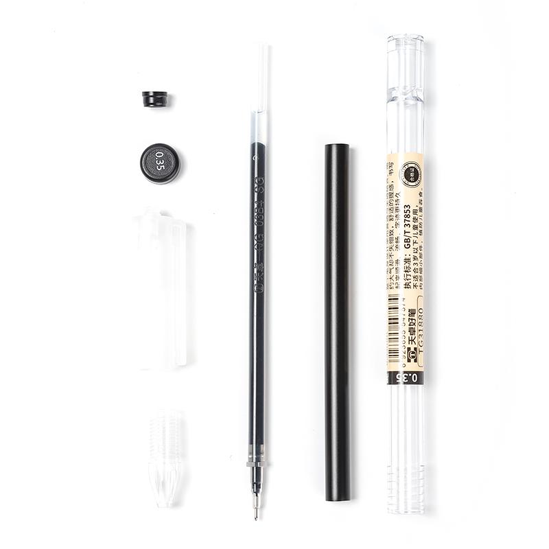 144pcs 0.35mm Gel Pen Set Smooth Writing&Fastdry Black Blue Red Ink Ballpoint Pen Signature Exam School Office Stationery