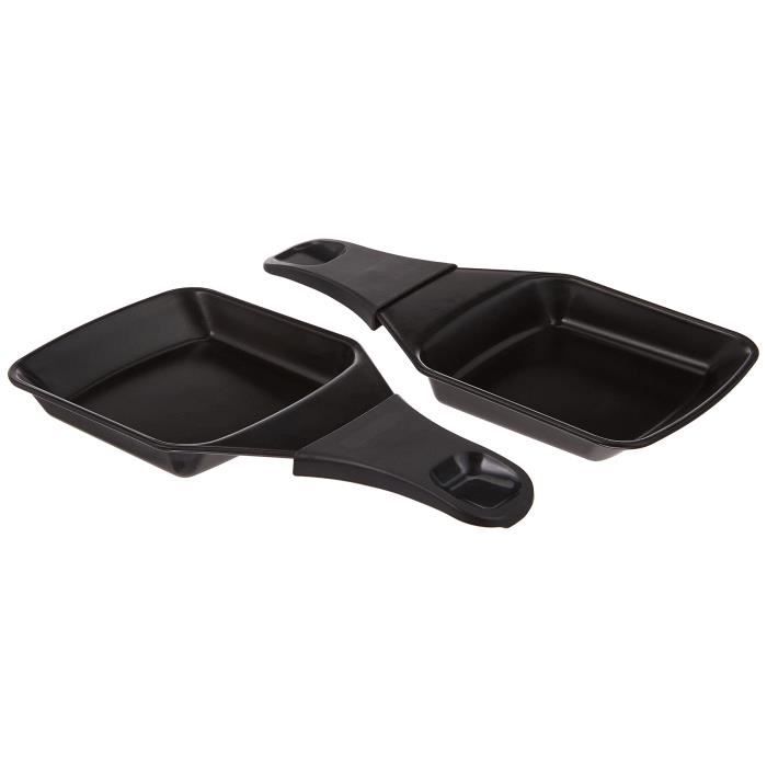 Lot de 2 Coupelles Carrées - TEFAL - Raclette Ambiance - Revêtement anti-adhésif - Compatible lave-vaisselle