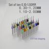 Tungsten Steel Spiral PCB Engraving Drill Bits: Sizes 0.1-1.0mm