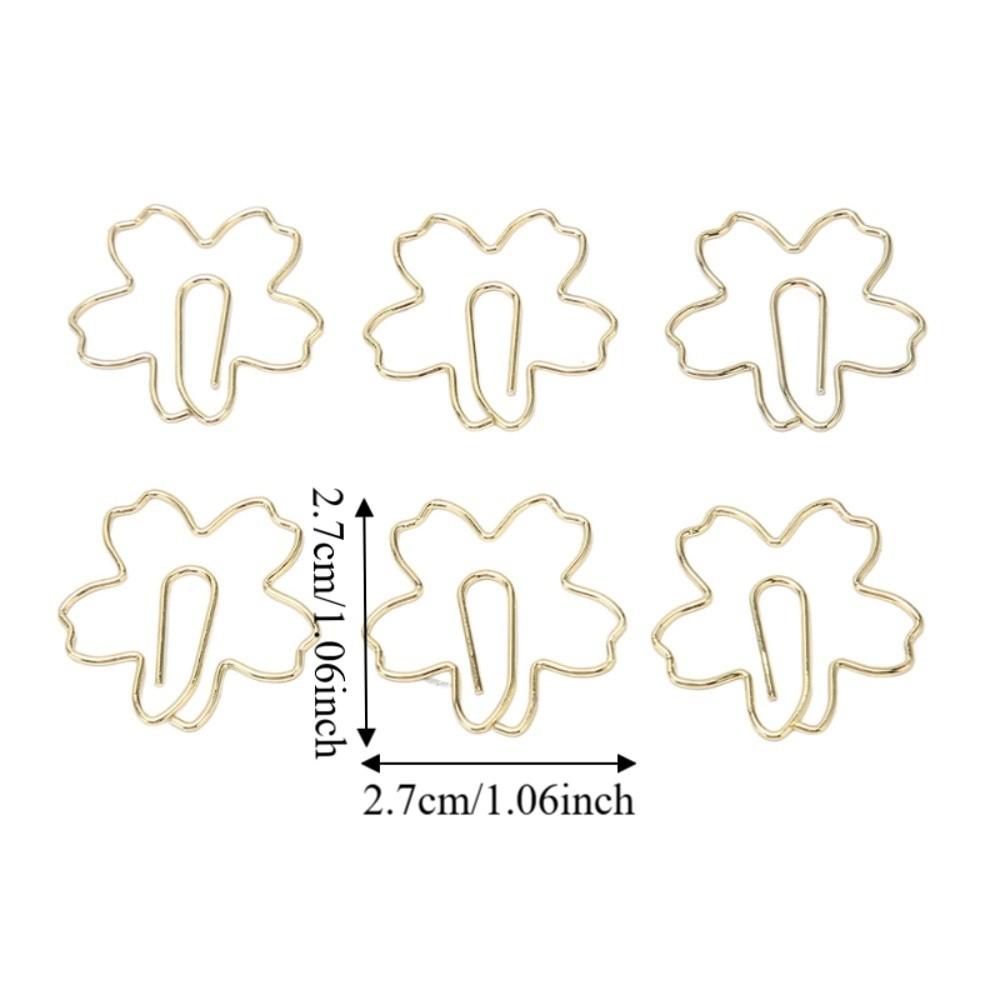 100Pcs Gold Cute Paper Clips Sakura Shape Cool Paper Clips Cute Cute Planner Clips  Office