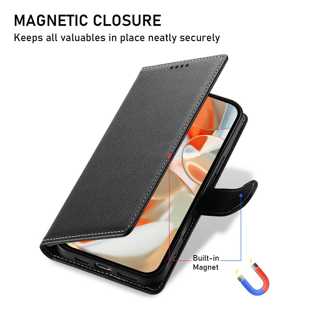 For Google Pixel 9/Pixel 9 Pro Case Litchi Texture Leather Wallet Phone Cover Magnetic Snap