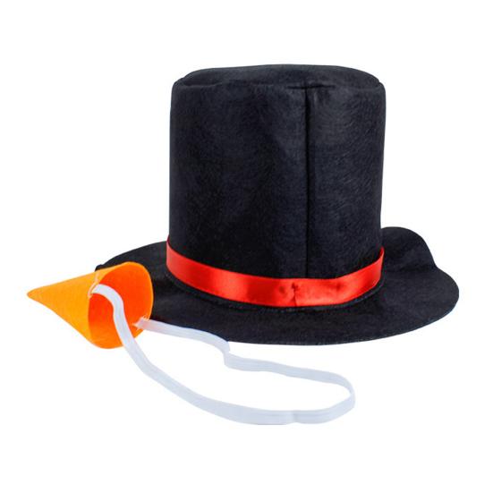 Christmas Snowman Hat Kit Large Snowman Top Hat Felt Carrot Nose Xmas Tree Topper