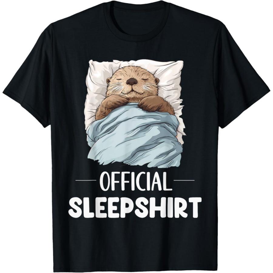 Official Sleepshirt Sleeping Sea Otter Animal Lovers Pajama T-Shirt S