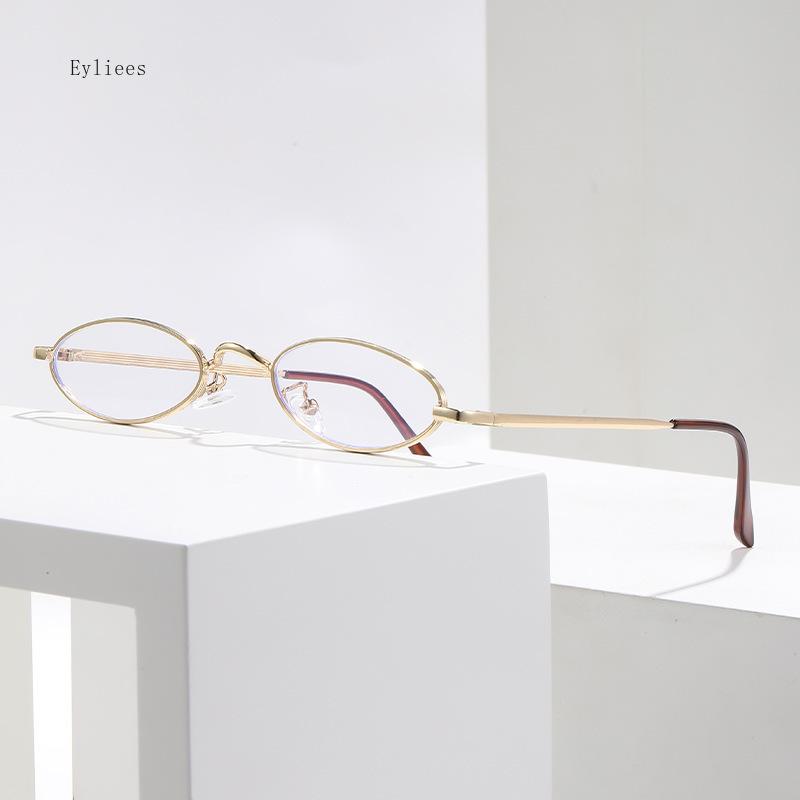 Retro Small Oval Anti-blue Light Computer Reading Glasses Metal Frame Hyperopia Eyeglasses For Women Female Man Male Óculos