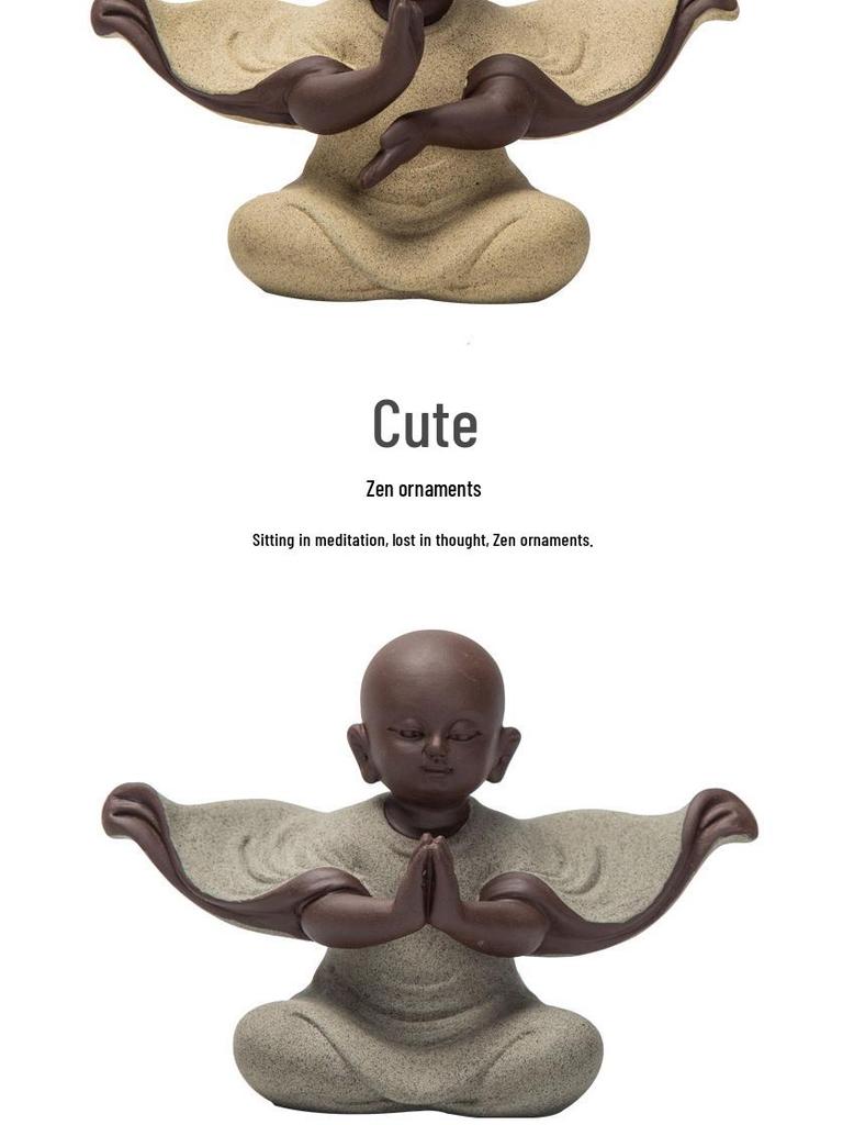 Zisha Little Monk Tea Pet Ornament - Zen Tea Table Decoration & Accessories