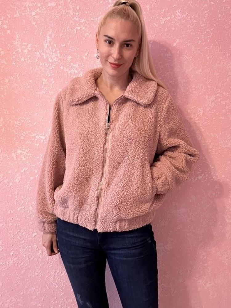 Granular Velvet Frühling und Herbst Damenmode Jacke Einfarbige Jacke