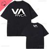 RVCA T Shirt Black Tee Summer Cotton Tshirt Summer Short Sleeve Fashion Men Women Design Brand T-shirt Top Streetwear Clothes
