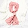 Long Women Neck Scarf Plain Headband Silk Satin Hair Scarf Female 15x140cm Fashion Skinny Bag Scarves For Ladies Beige Pink